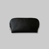 Make Up Cosmetic Bag in Black Saffiano Leather