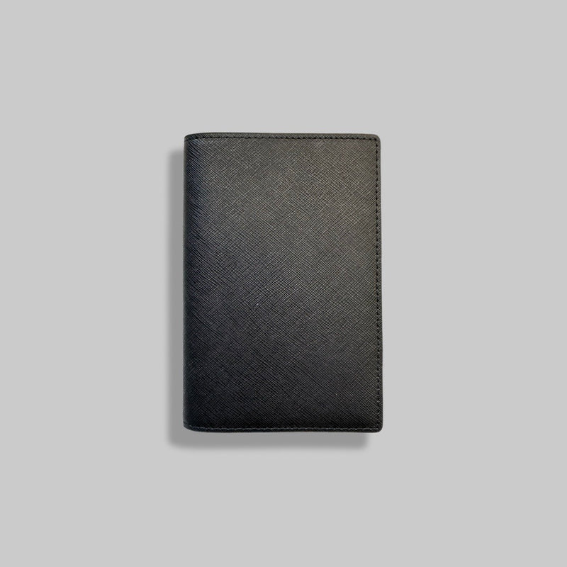 PASSPORT HOLDER IN BLACK SAFFIANO LEATHER