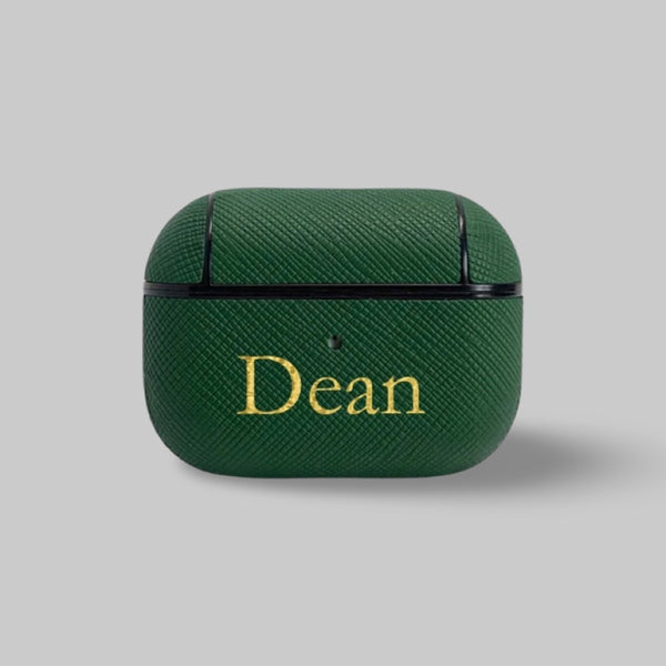 Personalised AirPods Pro Gen 1/2 Case in Forest Green Saffiano - Main Image