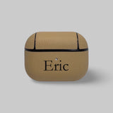 Personalised AirPods Pro Gen 1/2 Case in Latte Tan Saffiano Vegan Leather