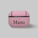 Personalised AirPods Pro Gen 1/2 Case in Macaron Pink Leather