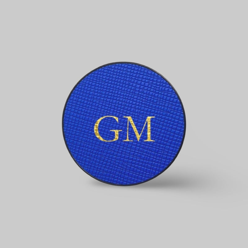 Personalised Pop Socket in Navy Leather