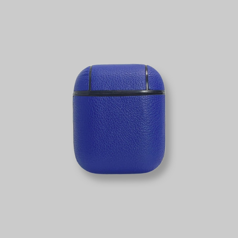 Personalised AirPods 1/2 Case in Ink Navy Smooth Vegan Leather