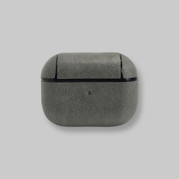 Personalised AirPods Pro Gen 1/2 Case in Stone Grey Leather