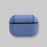 Personalised AirPods Pro Gen 1/2 Case in Hydrangea Blue Leather