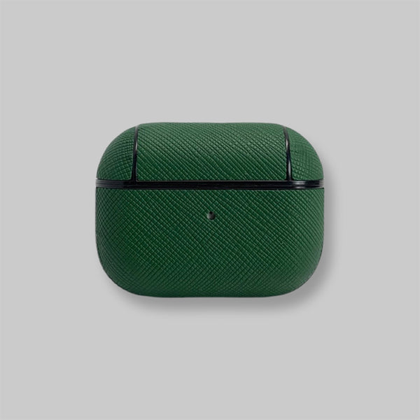 Personalised AirPods Pro Gen 1/2 Case in Forest Green Saffiano Vegan Leather