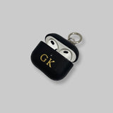 Personalised AirPods 3 Case in Black Leather