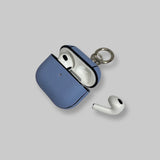 Personalised AirPods 3 Case in Hydrangea Blue Leather