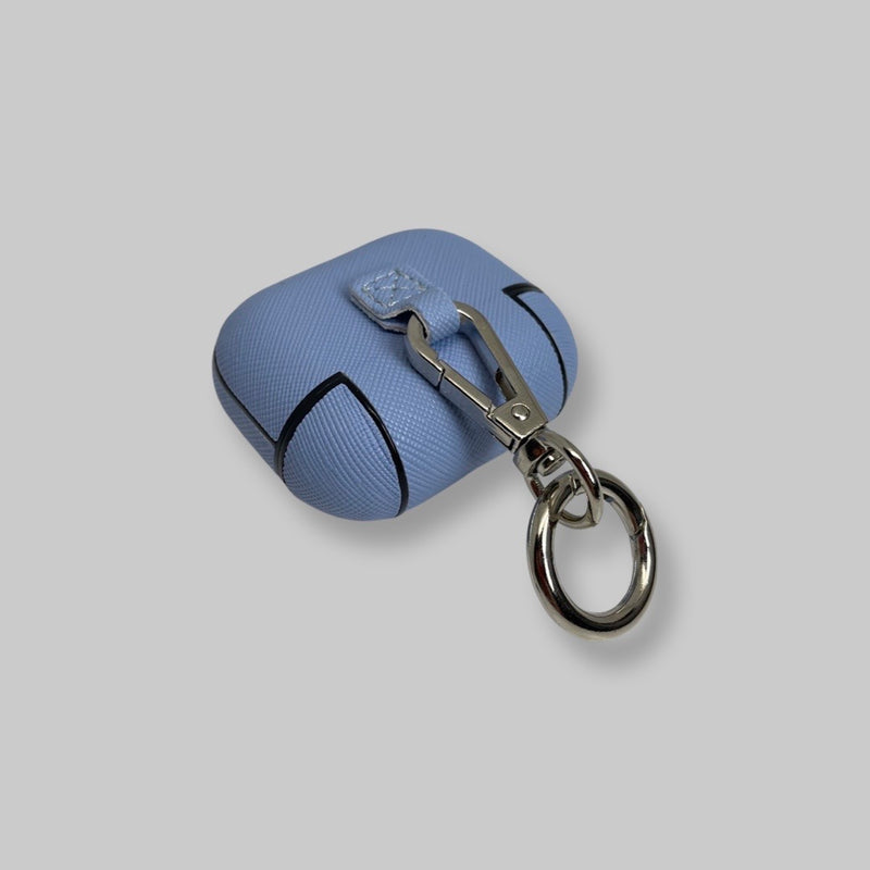 Personalised AirPods 3 Case in Hydrangea Blue Leather