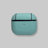 Personalised AirPods 3 Case in Light Blue Leather