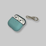 Personalised AirPods 3 Case in Light Blue Leather