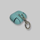 Personalised AirPods 3 Case in Light Blue Leather