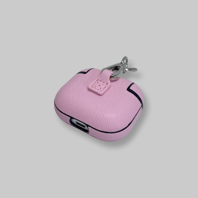 Personalised AirPods 3 Case in Macaron Pink Leather