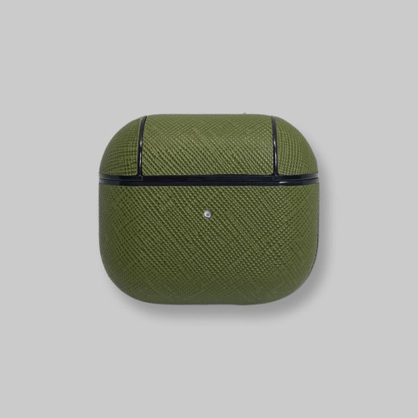 Personalised AirPods 3 Case in Matcha Green Vegan Leather