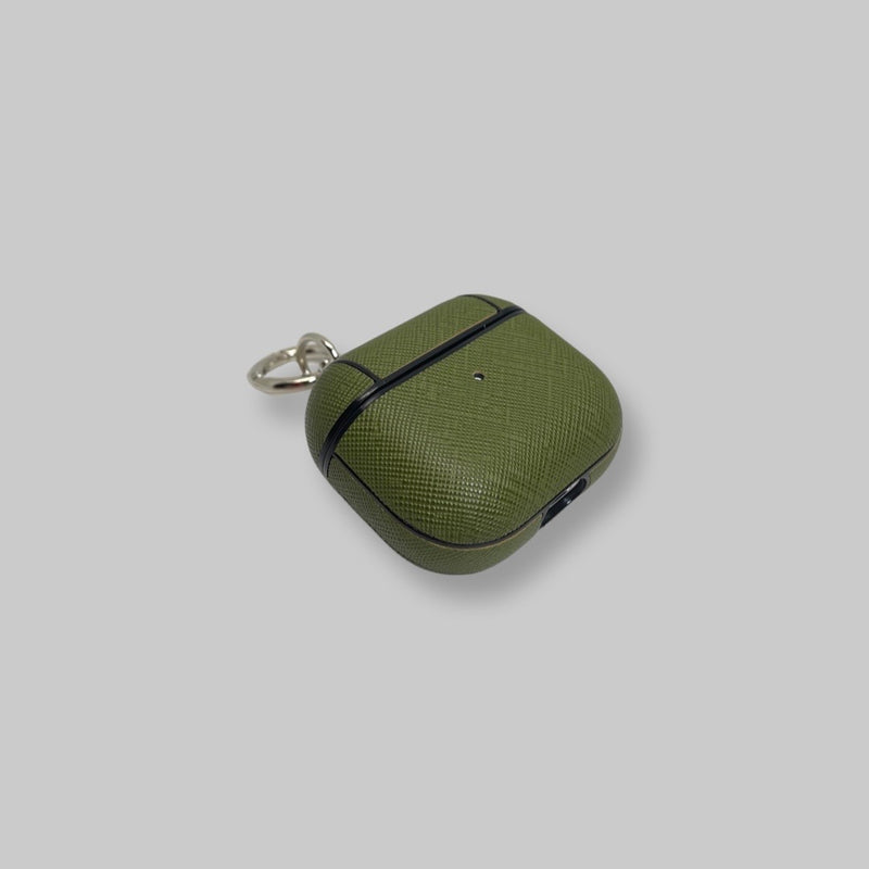 Personalised AirPods 3 Case in Matcha Green Leather