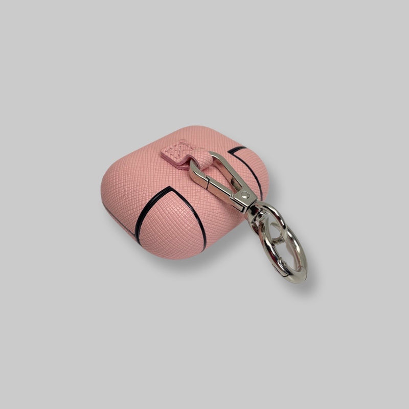 Personalised AirPods 3 Case in Rose Pink Leather