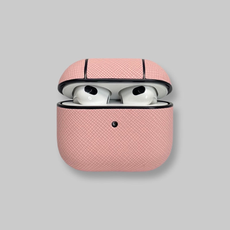 Personalised AirPods 3 Case in Rose Pink Vegan Leather