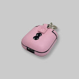 Personalised AirPods 1/2 Case in Macaron Pink Leather