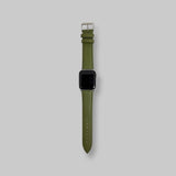 Personalised Apple Watch Band in Matcha Green Vegan Leather