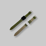 Personalised Apple Watch Band in Matcha Green Vegan Leather