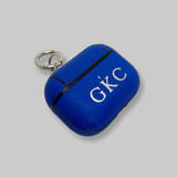 Personalised AirPods Pro Gen 1/2 Case in Azure Blue Saffiano Leather