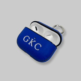 Personalised AirPods Pro Gen 1/2 Case in Azure Blue Saffiano Leather