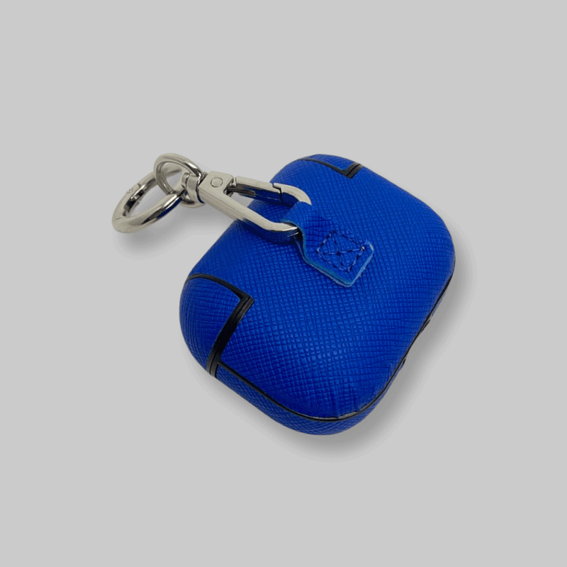 Personalised AirPods Pro Gen 1/2 Case in Azure Blue Saffiano Leather