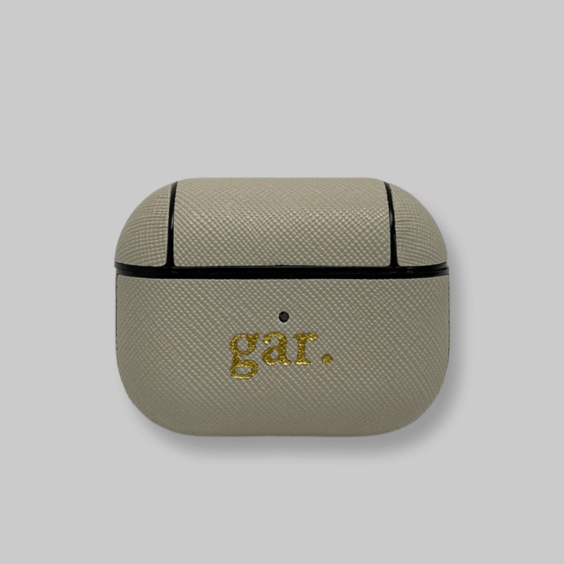 Personalised AirPods Pro Gen 1/2 Case in Stone Saffiano Leather