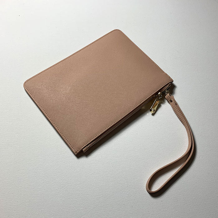 Personalised Pouch in Blush with Detachable Wrist Strap