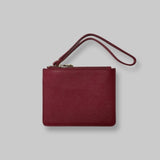 Personalised Mini Pouch Burgundy Red with Detachable Wrist Strap