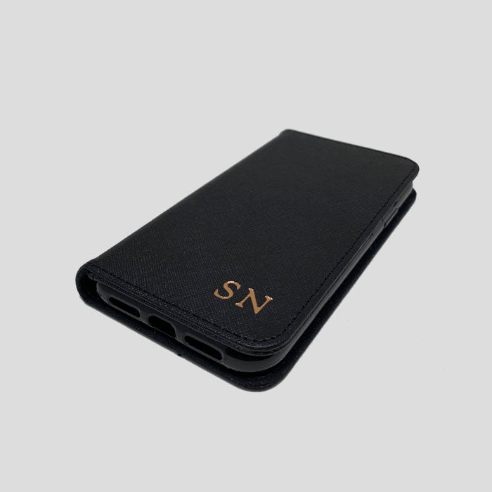 Black iPhone 7 Plus / 8 Plus Leather Flip Case