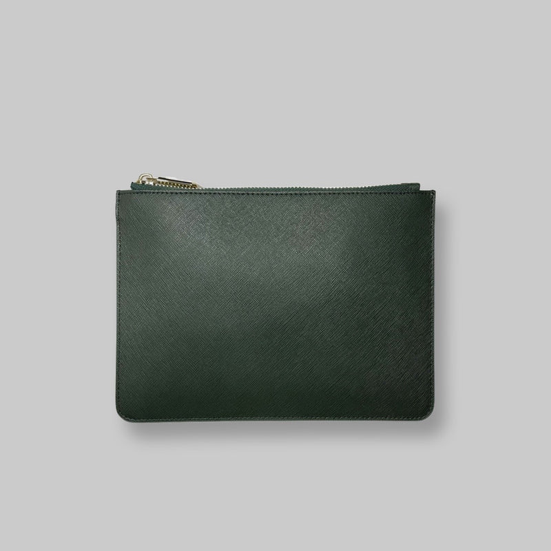 Personalised Pouch in Forest Green