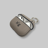 Personalised AirPods Pro Gen 1/2 Case in Storm Grey Saffiano Leather