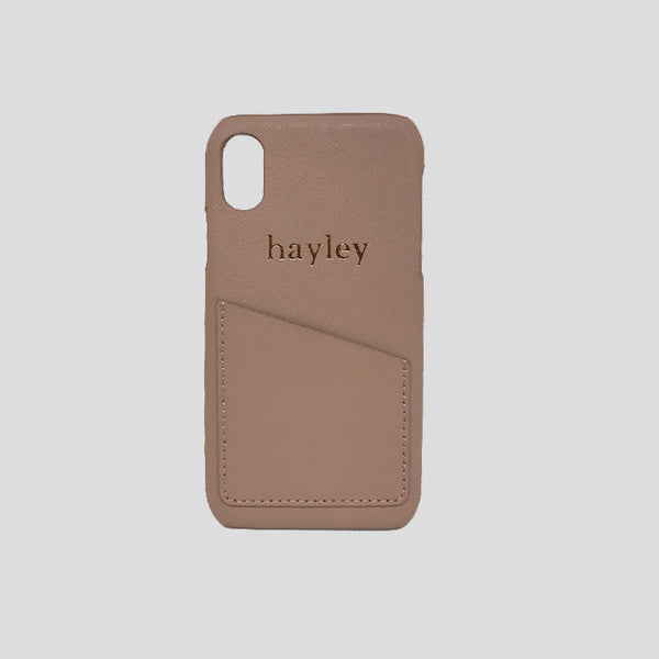 Blush Lux iPhone X / XS Hard Case With Card Holder