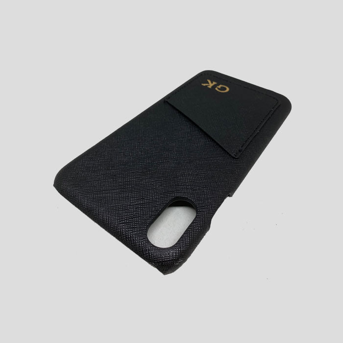 Black Lux iPhone XS Max Hard Case With Card Holder