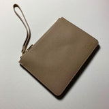 Personalised Pouch in Latte Taupe with Detachable Wrist Strap