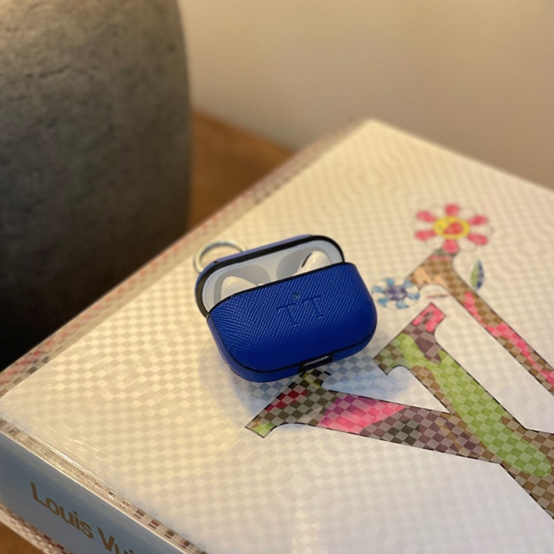 Personalised AirPods Pro Gen 1/2 Case in Azure Blue Saffiano Leather