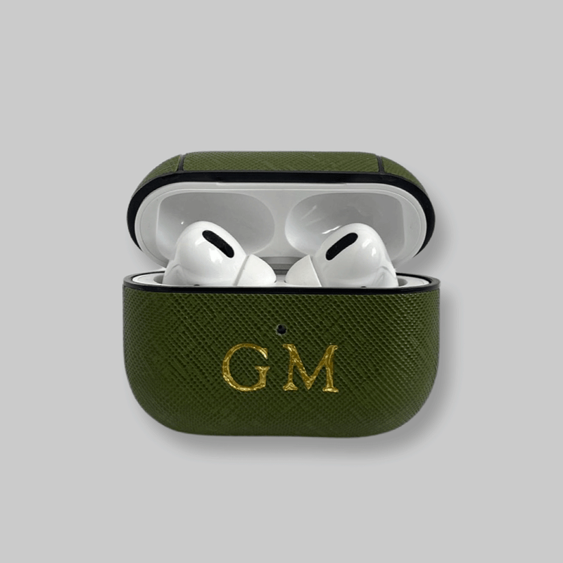 Personalised AirPods Pro Gen 1/2 Case in Matcha Green Tea Leather