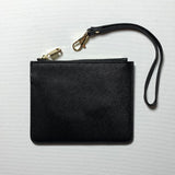 Personalised Mini Pouch in Black with Detachable Wrist Strap