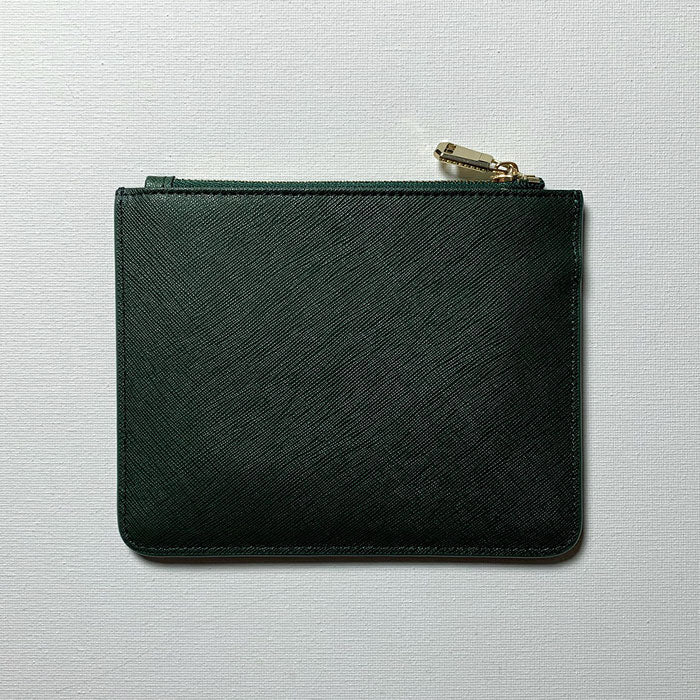 Personalised Mini Pouch in Forest Green