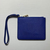Personalised Mini Pouch in Navy Blue with Detachable Wrist Strap