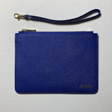 Personalised Pouch in Navy Blue with Detachable Wrist Strap