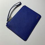 Personalised Pouch in Navy Blue with Detachable Wrist Strap
