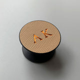 Personalised Pop Socket in Latte Brown Vegan Leather