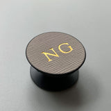 Personalised Pop Socket in Storm Grey Vegan Leather