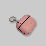 Personalised AirPods Pro Gen 1/2 Case in Rose Pink Saffiano Vegan Leather